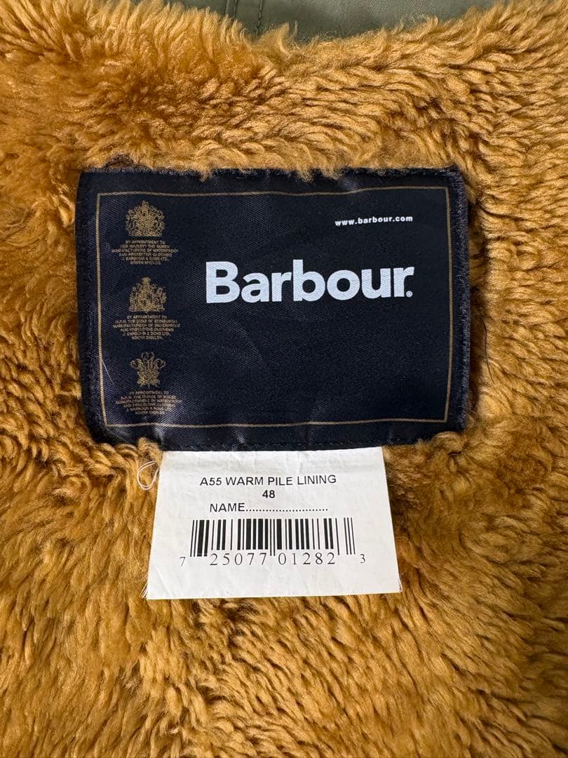 Barbour バブアー ボアライナー ベスト 茶 48 オーバーサイズ