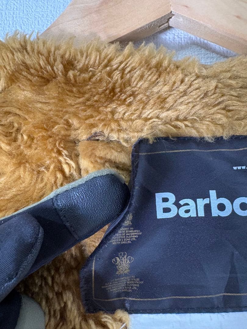 Barbour バブアー ボアライナー ベスト 茶 48 オーバーサイズ
