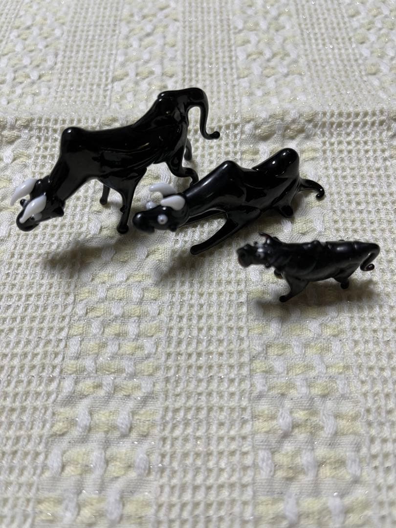 ガラスの置物。まとめ売り、動物セット。