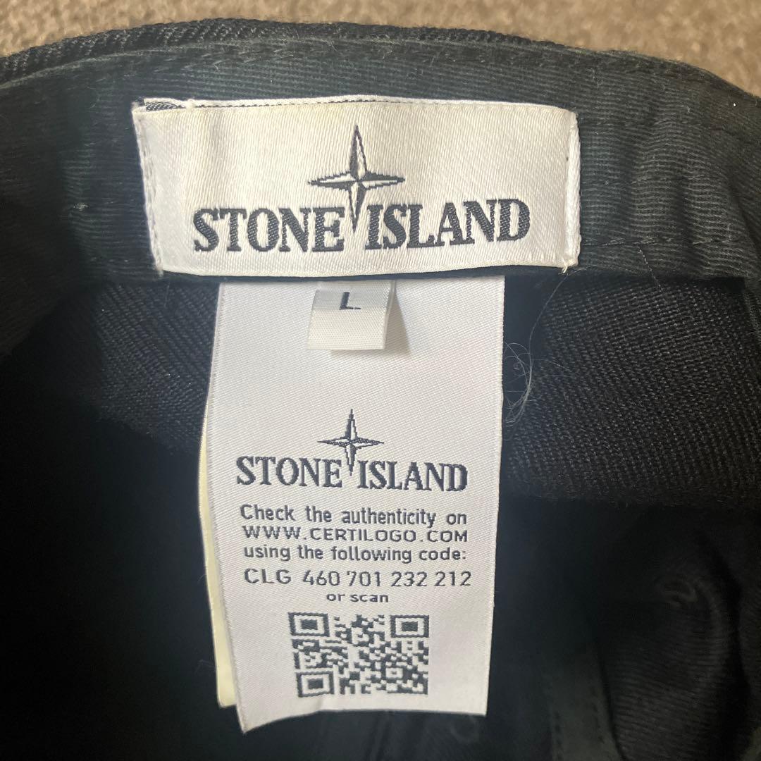 STONE  ベースボールキャップ Lサイズ ブラック