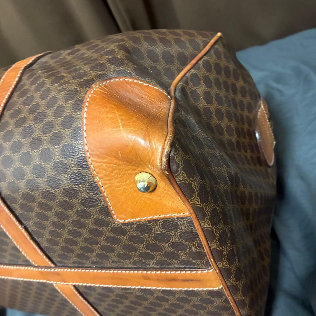 セリーヌ CELINE ボストンバッグ マカダム柄 ハンド　PVC レザー