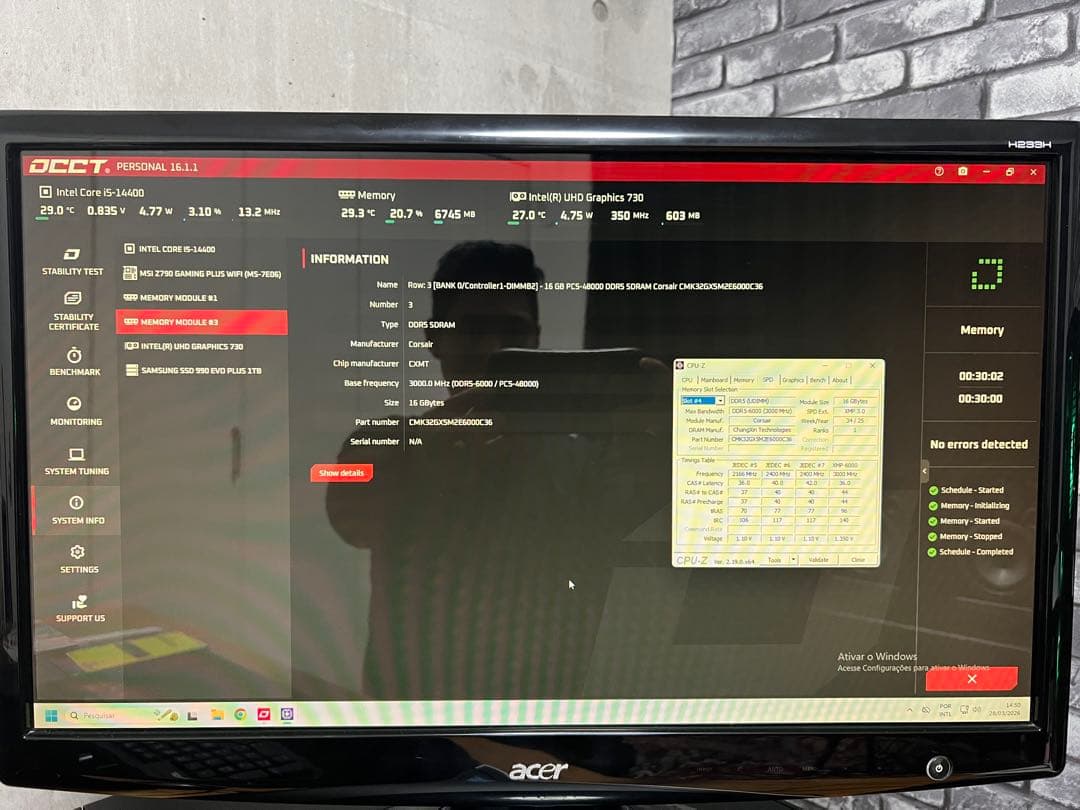 [動作確認済]CorsairDDR5-6000MHz 32GB (16GBx