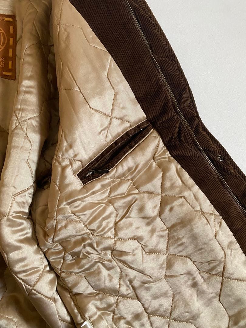 90s- leather×fleece coverall jacket