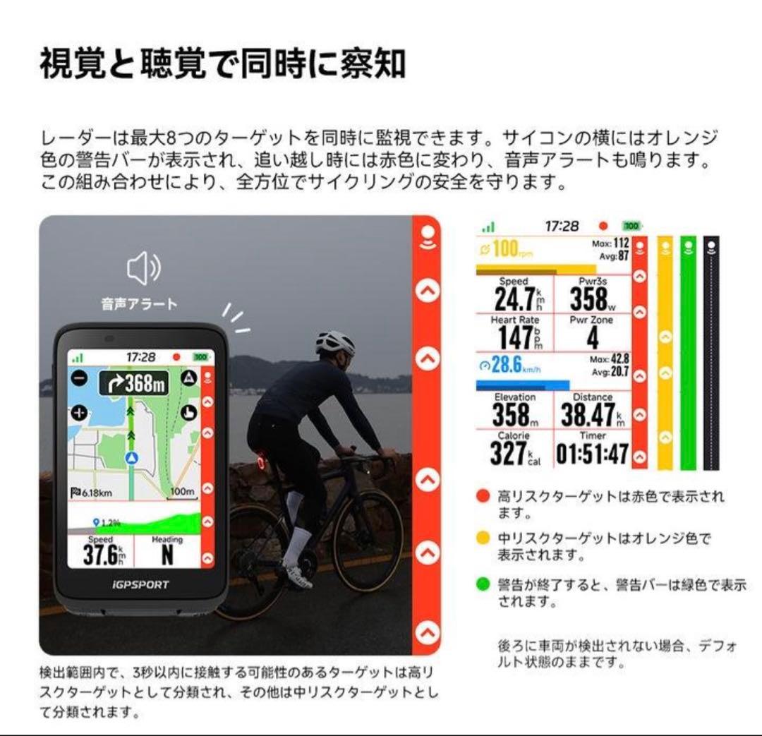iGPSPORT SR mini スマートレーダーテールライト