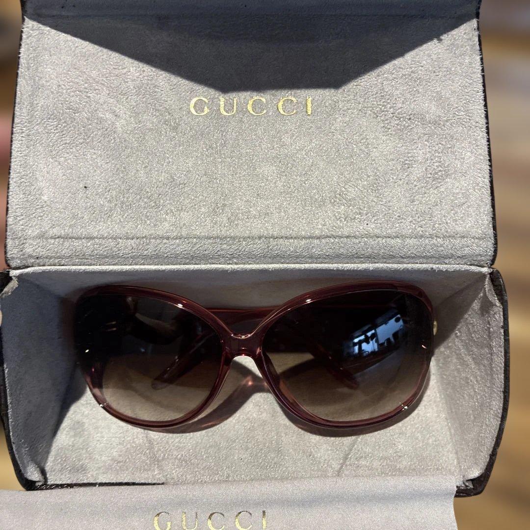 GUCCI ワインレッド サングラス ケース付き