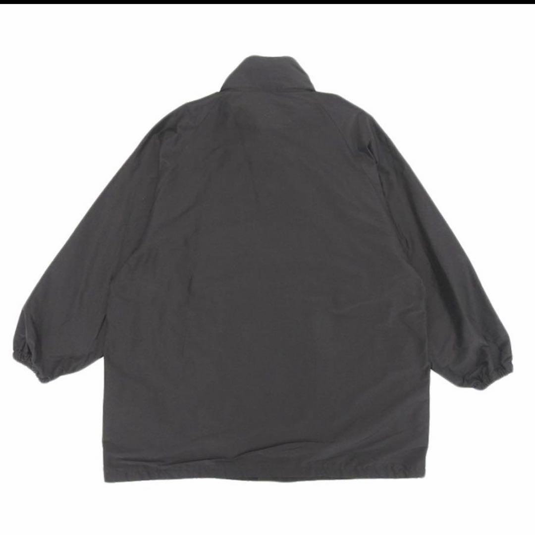 COMOLI コットンシルク フーデッドコート BROWN