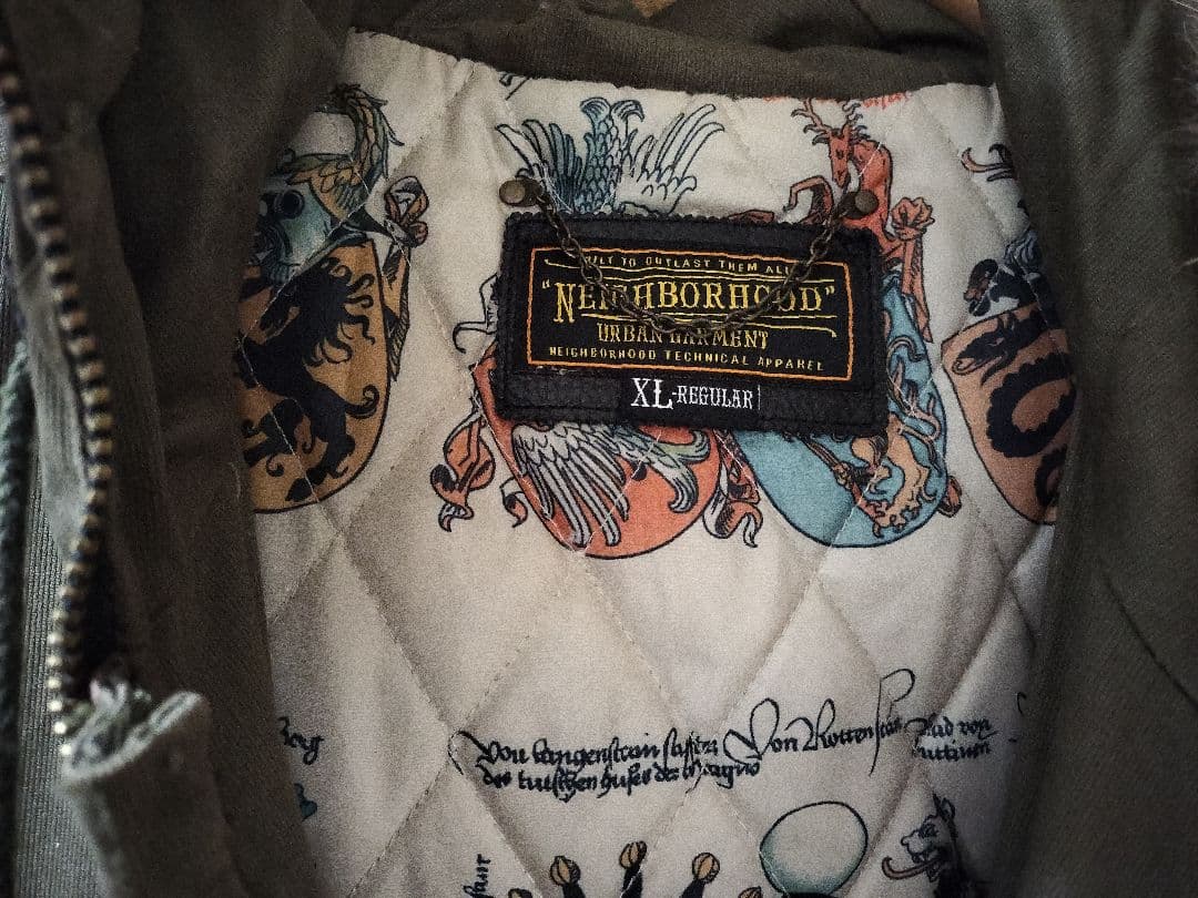 NEIGHBORHOOD モッズコート XL オリーブ