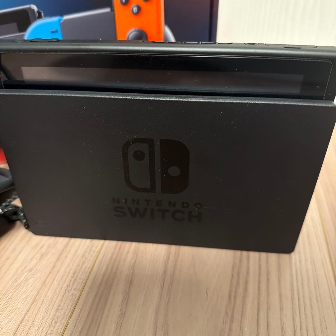 Nintendo Switch 本体 青/赤　ケーブル一式＆マイクロSDつき
