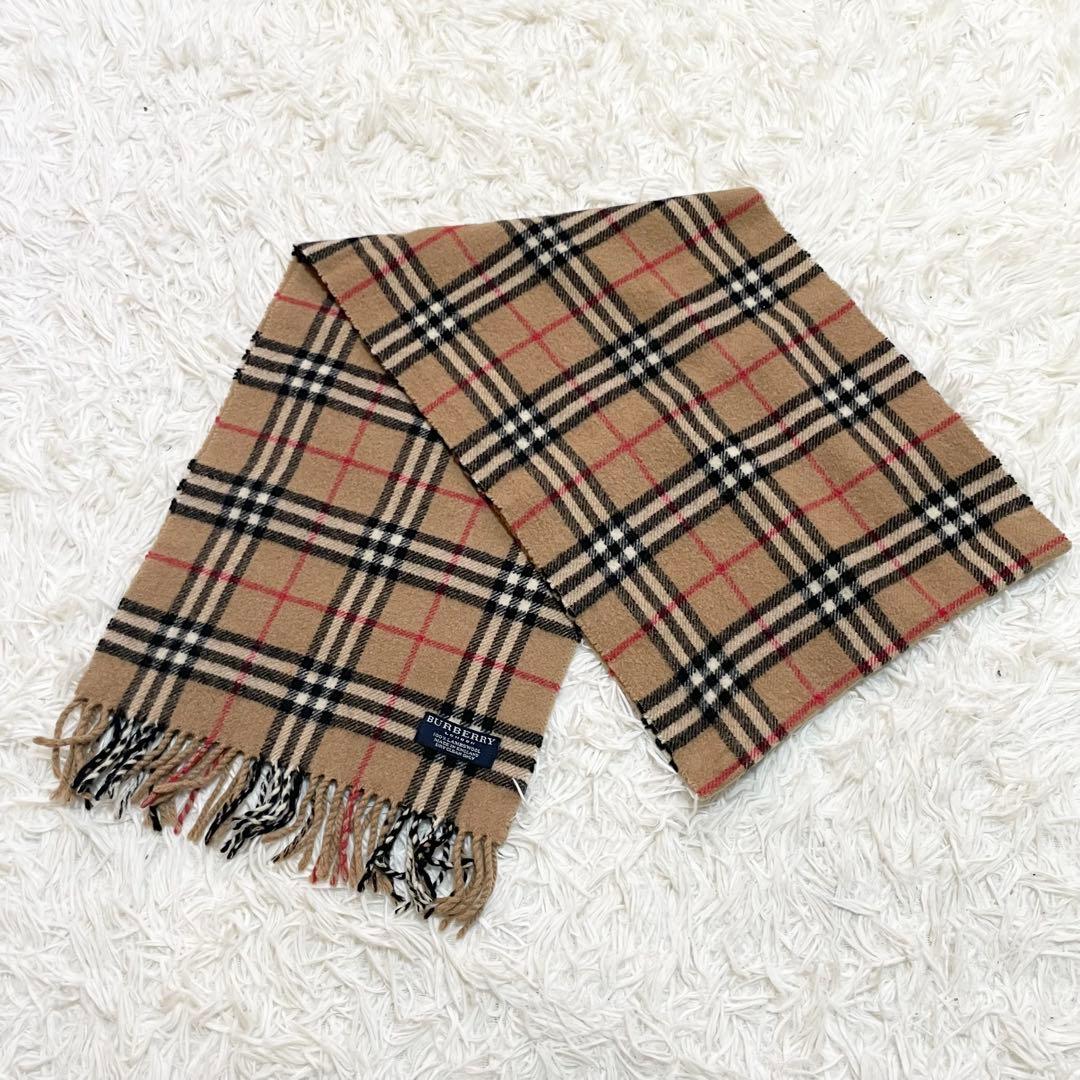 BURBERRY バーバリー ロンドン マフラー ラムウール100%