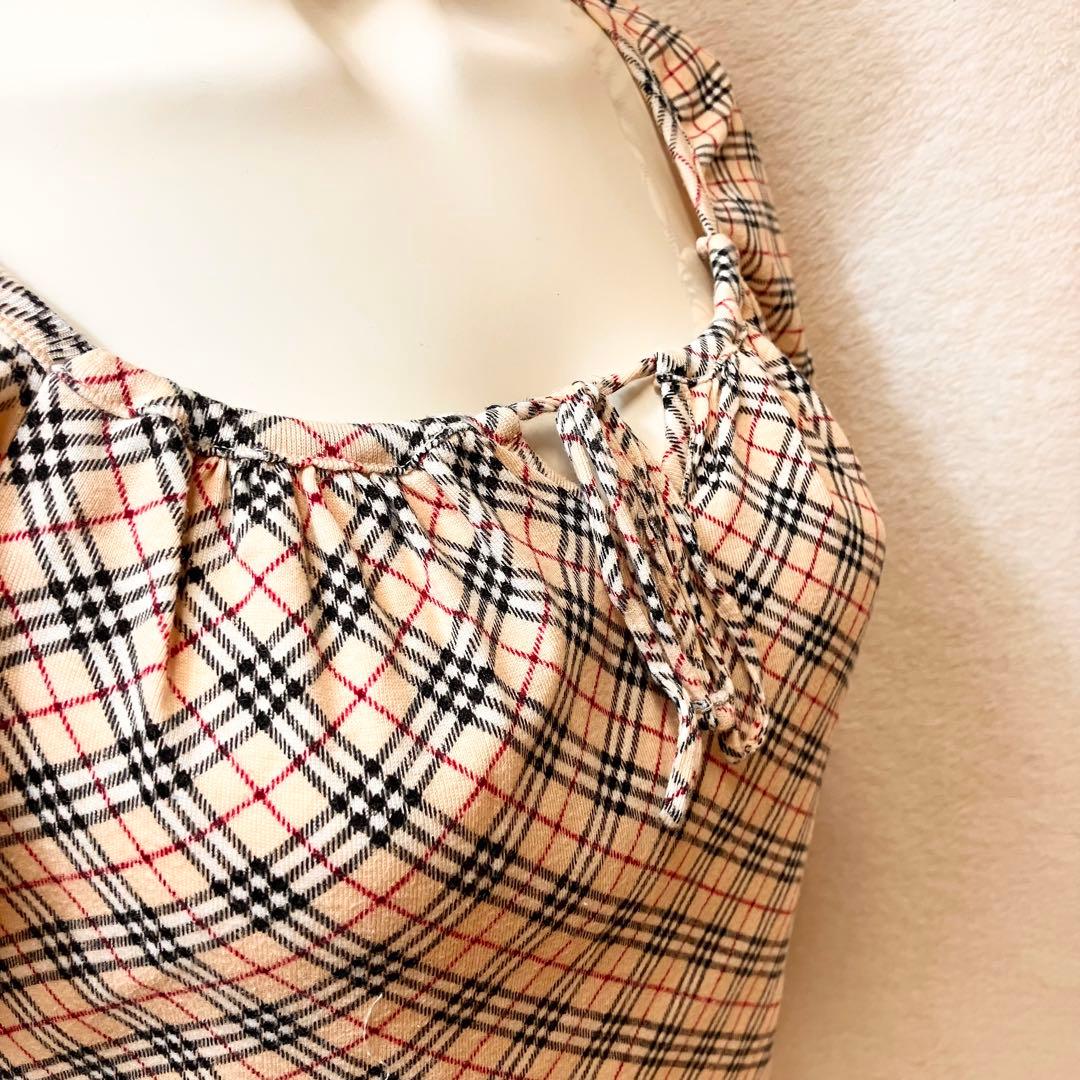 BURBERRY BLUE LEBEL ノバチェック パフスリーブ キャミソール