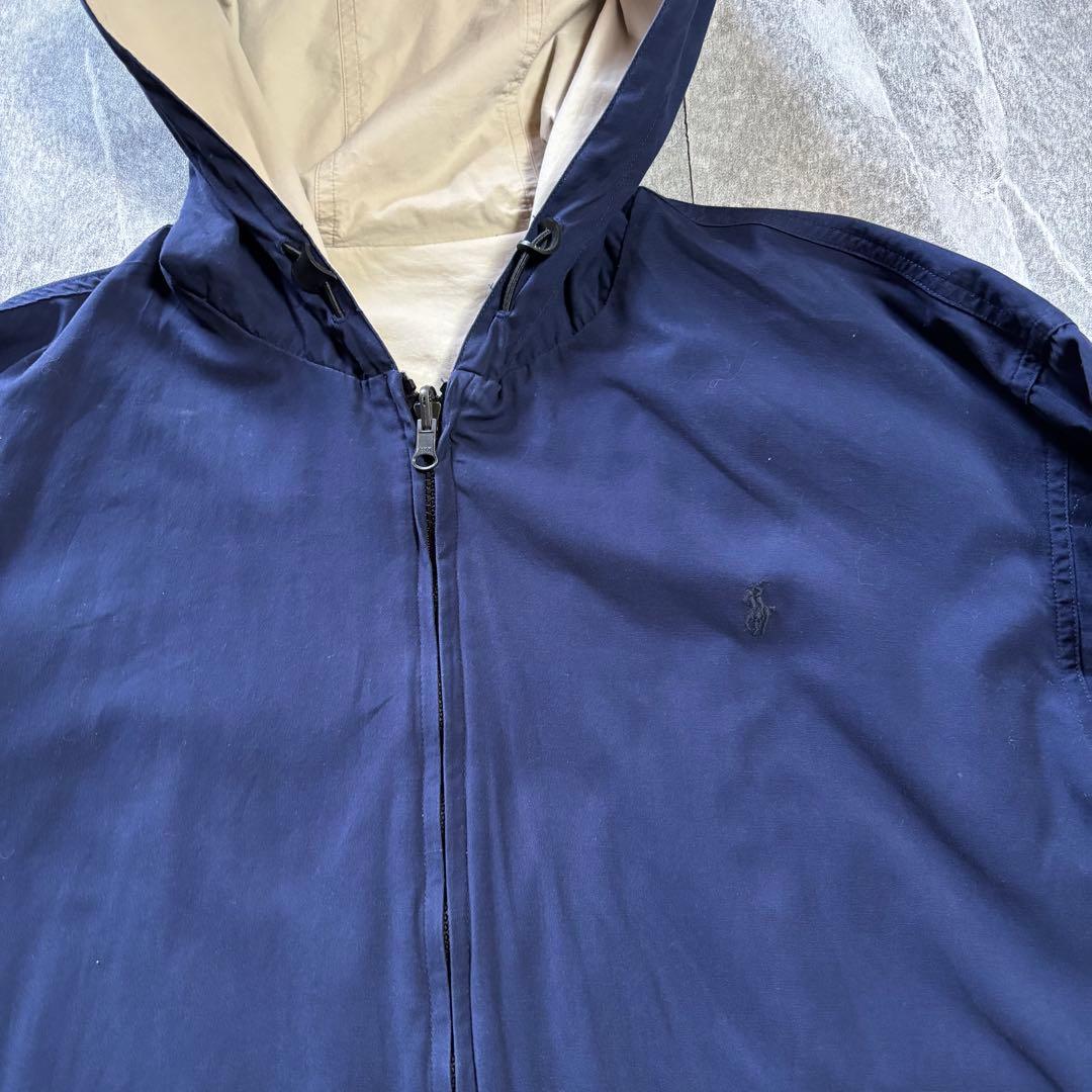 ラルフローレン リバーシブル コットンパーカー L 90s ジップ ジャケット