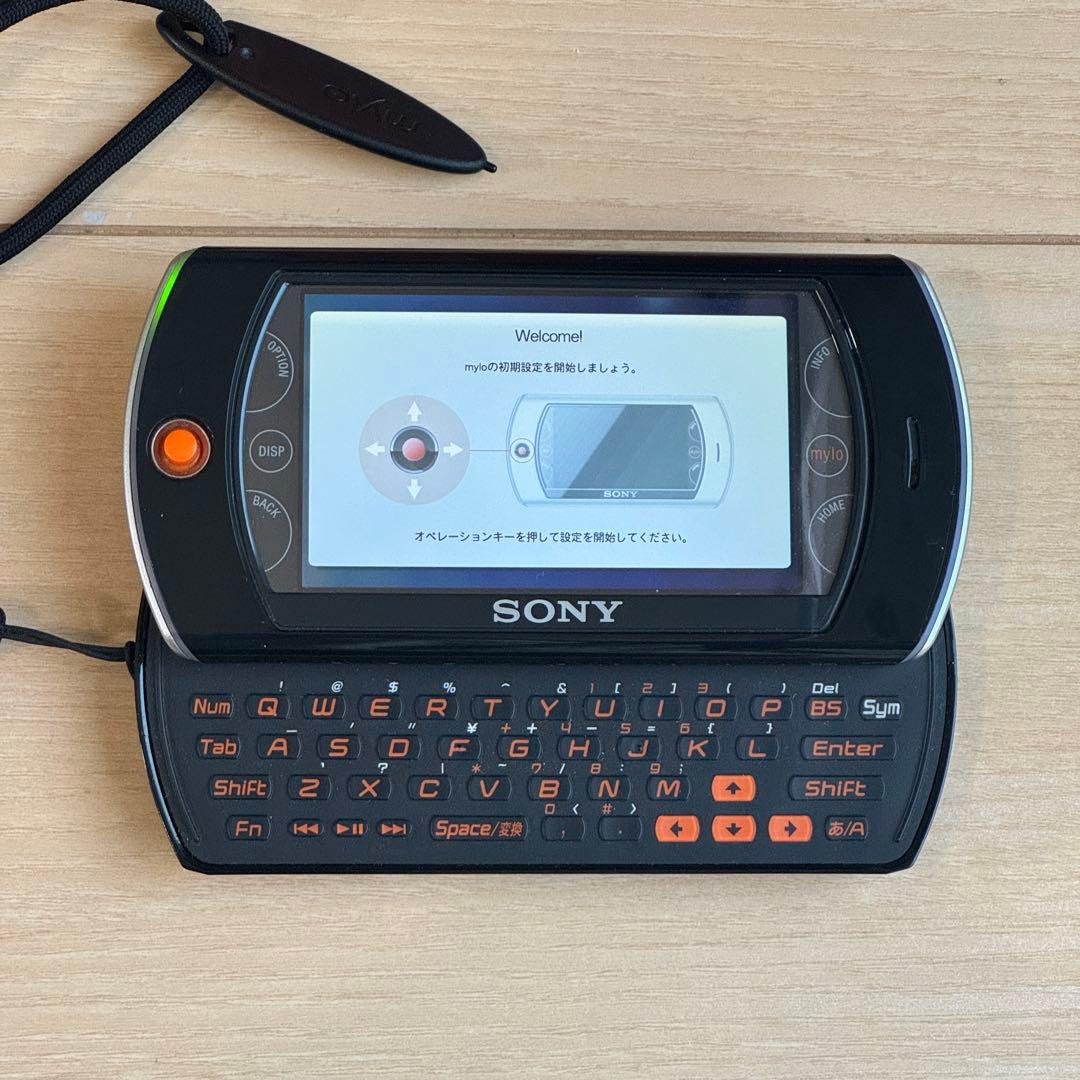 【希少】SONY mylo COM-2 ブラック 通電確認済み ジャンク扱い