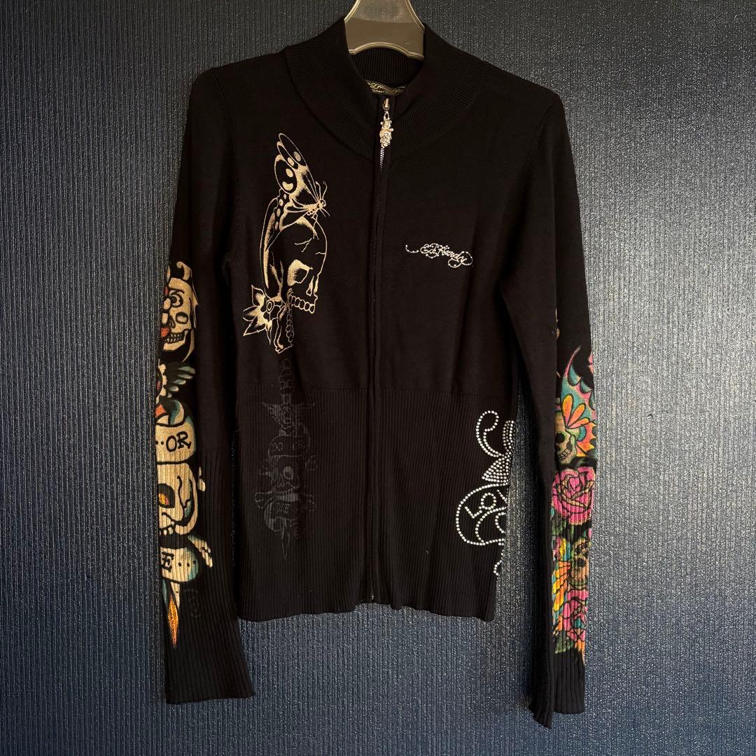 Ed hardy カーディガン ニット ジップ