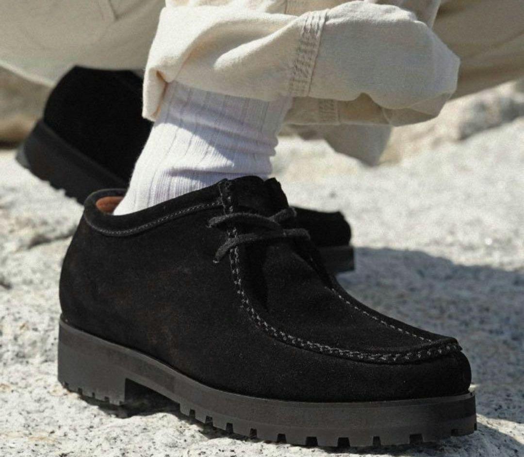 SHIUN BLACK SUEDE MOCCASIN Mサイズ