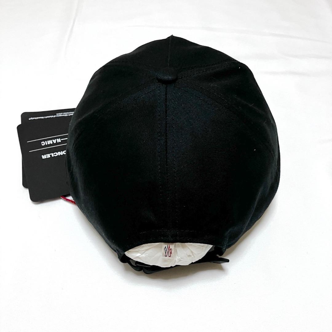 新品 MONCLER 24ss ロゴキャップ ブラック 黒 18193