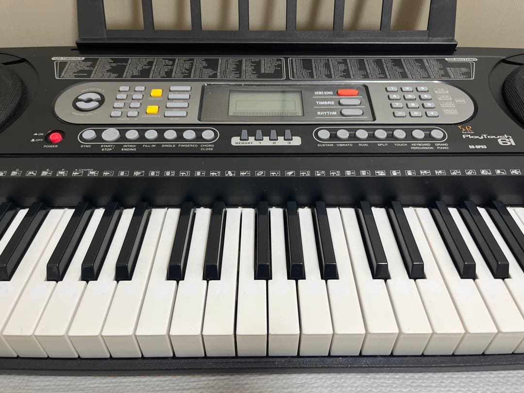 電子キーボード 61鍵盤 プレイタッチ61 SR-DP03 ACアダプター付き