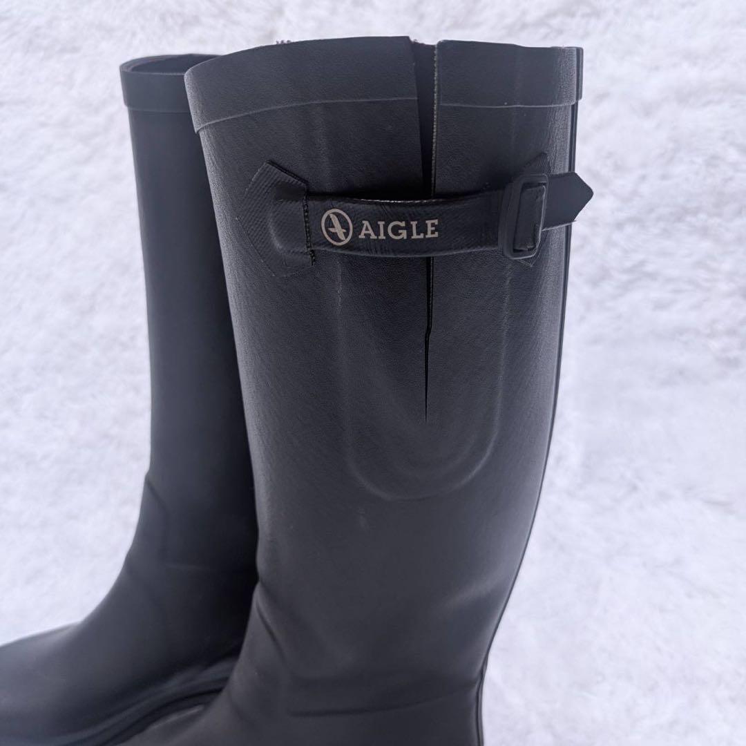 AIGLE エーグル レインシューズ 長靴23.5cm ダークブラウン