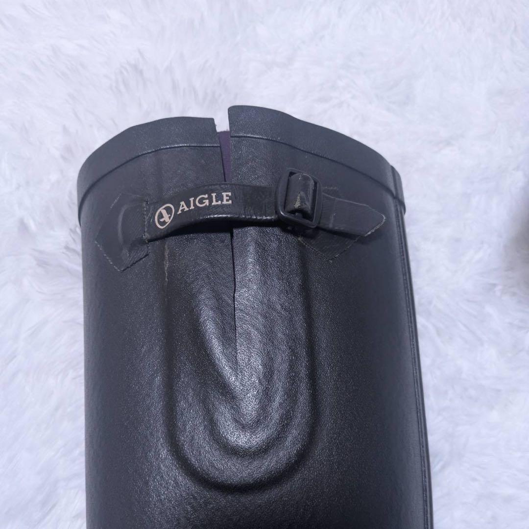 AIGLE エーグル レインシューズ 長靴23.5cm ダークブラウン