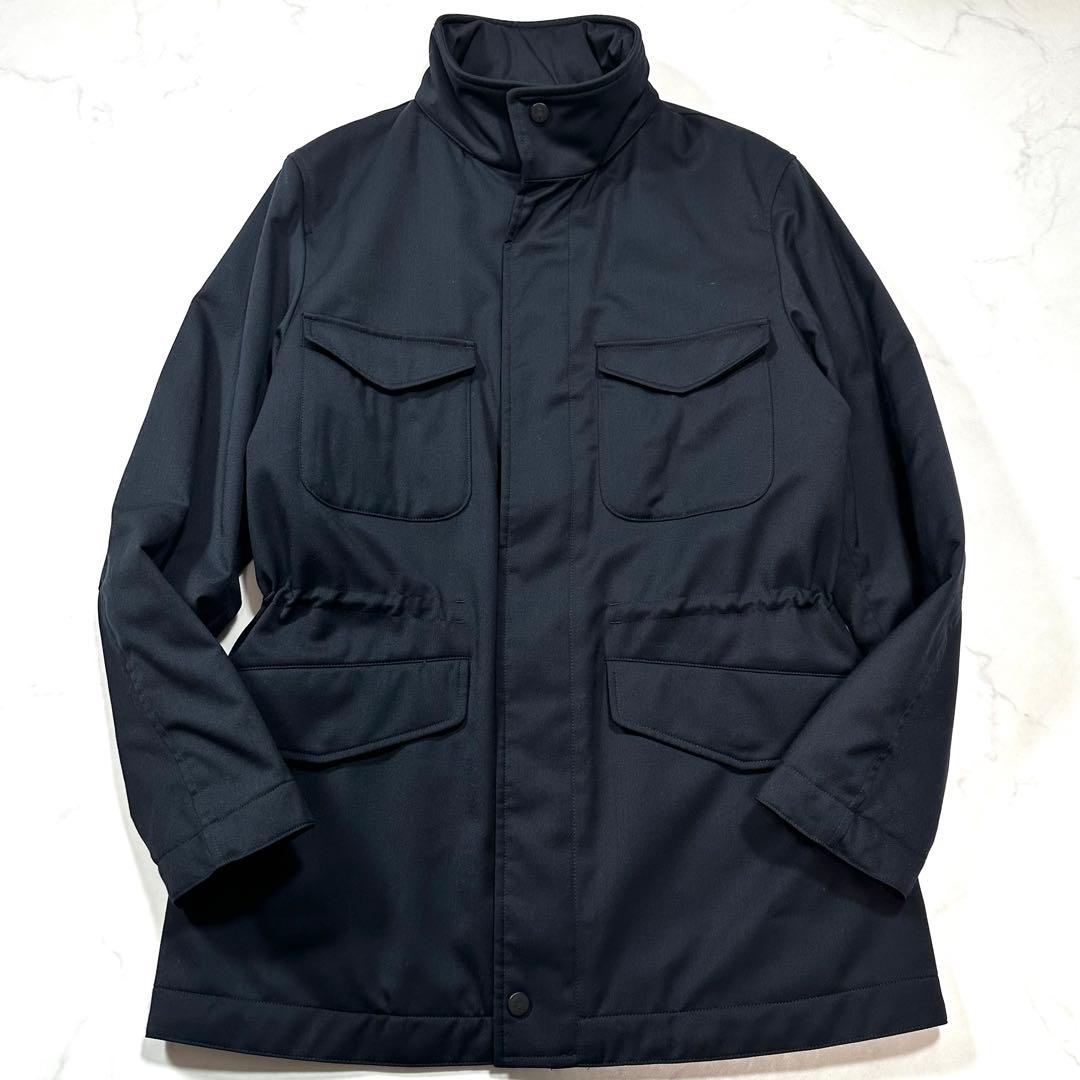 24AW◎定価約9万 ポールスチュアート ウールパディング M-65 濃紺 46