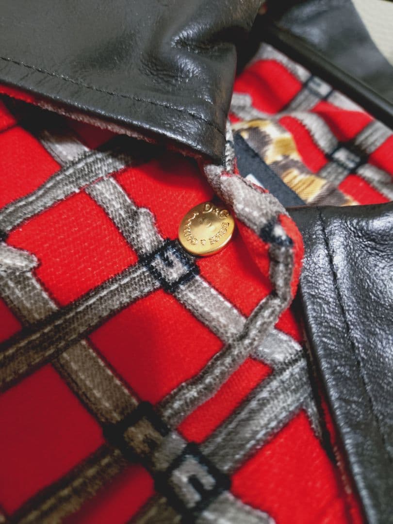 VINTAGE D＆G ベルトレオパード柄ロングコート　ドルガバ
