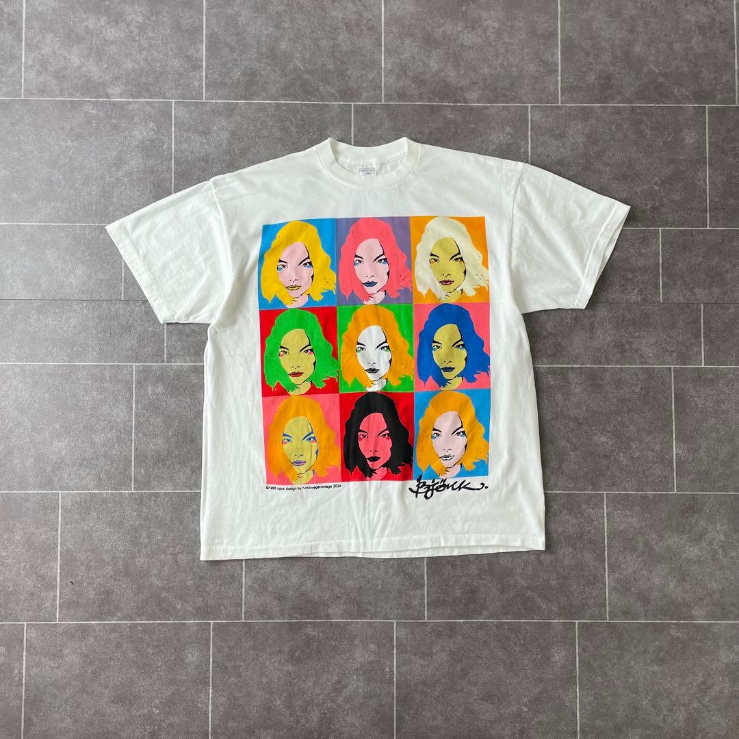 Bjork ビョーク POST アートプリント ロックTシャツ ホワイト XL
