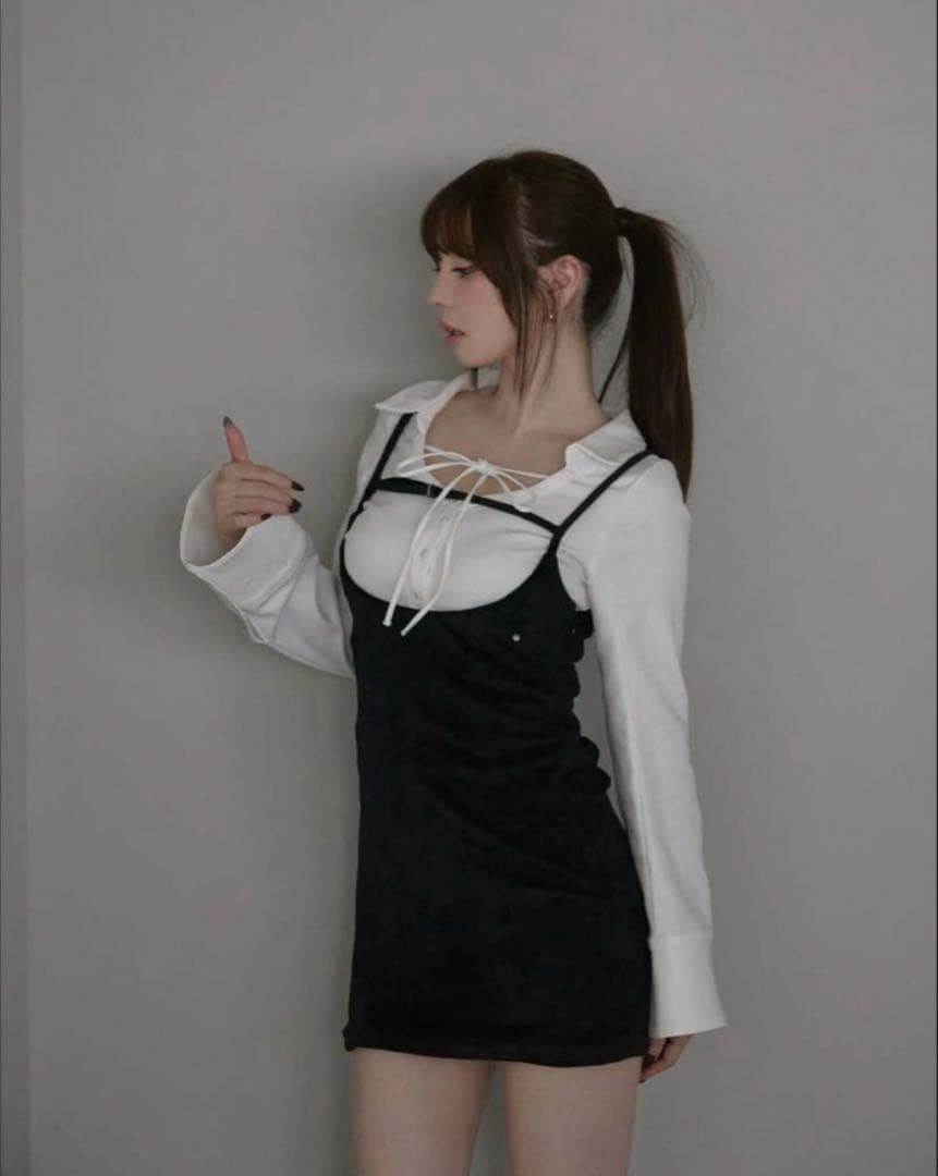 ワンピース andmary Betty layered check dress