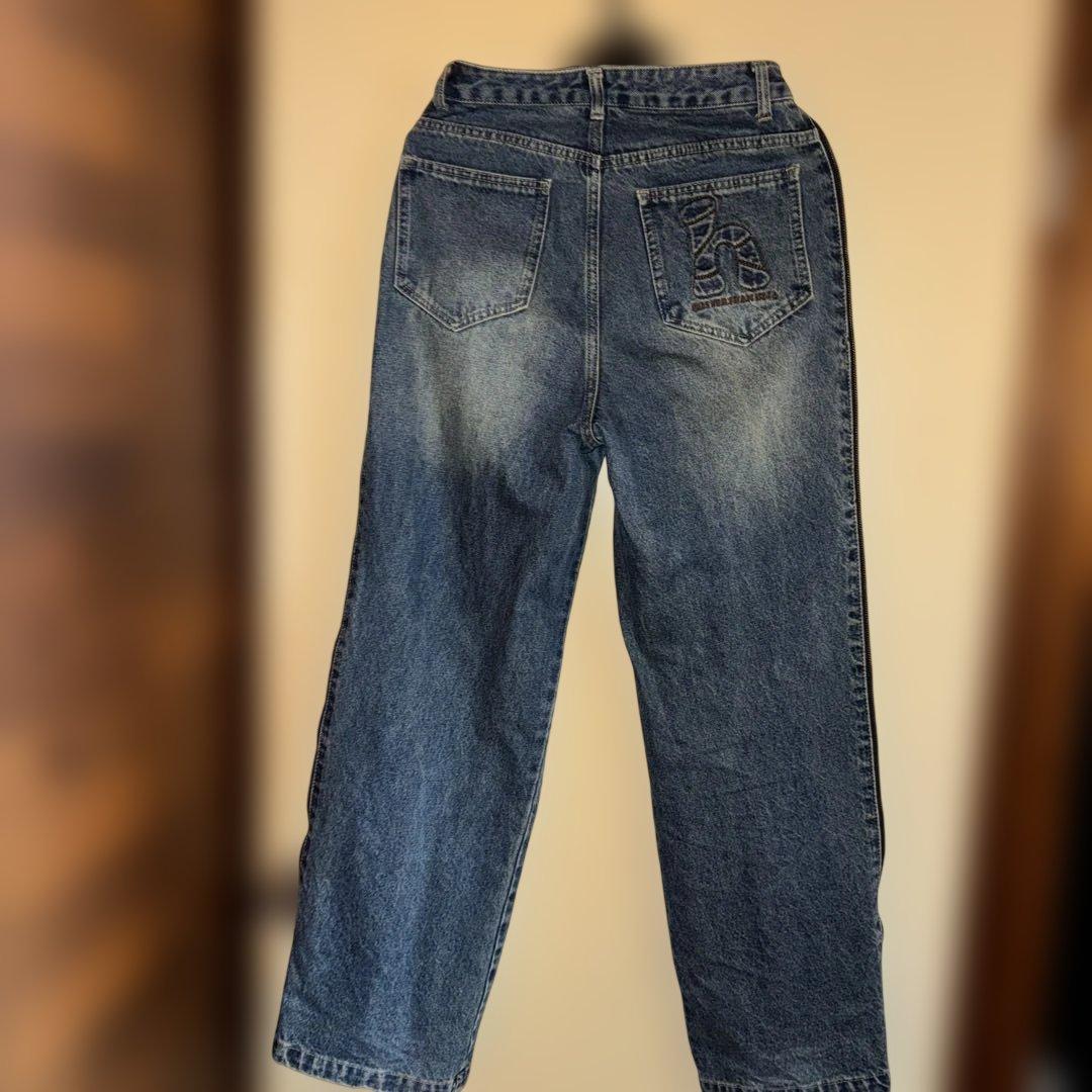 HTH side zip denim インディゴ　S デニム