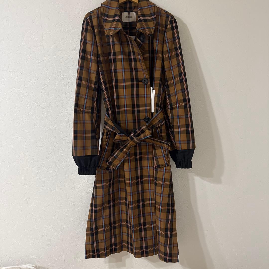 新品　ドロシーシューマッハ　チェック柄トレンチコート