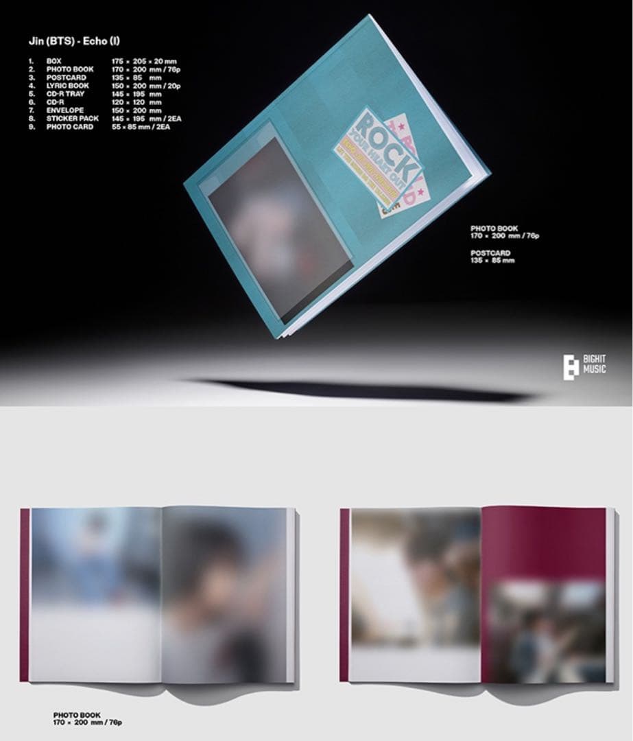 【新品未開封】BTS JIN ジン ECHO CD アルバム 3形態 5セット