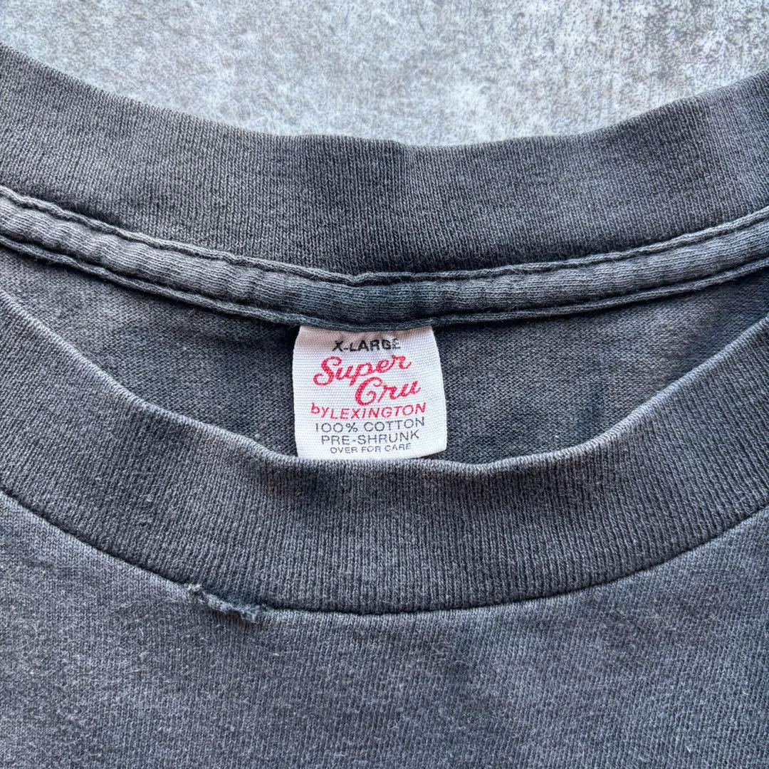 80s usa 製　ヴィンテージ　Tシャツ　フェード　炭黒　ブラック　モノクロ