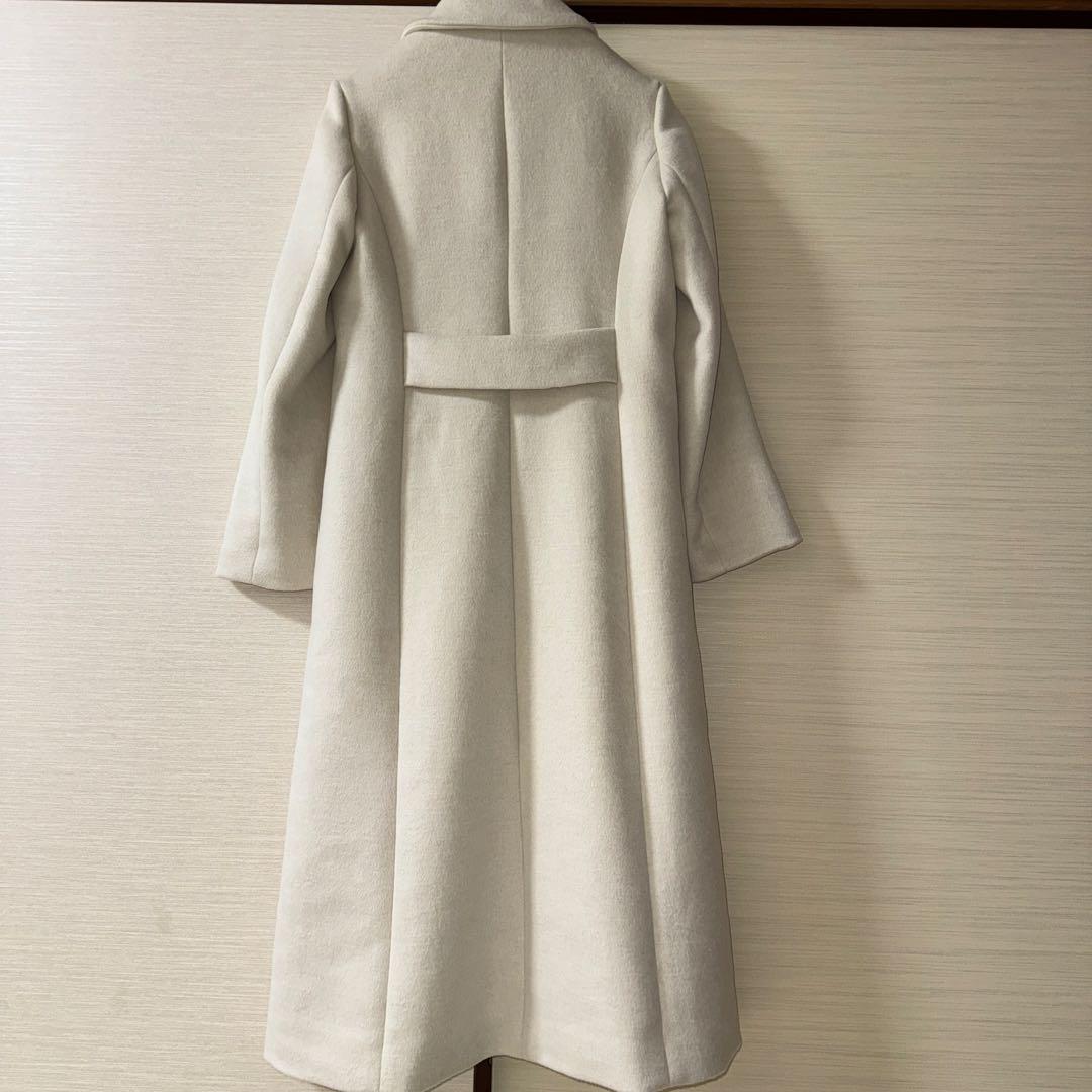 FRAY I.D アイボリー ダブルブレスト ロングコート