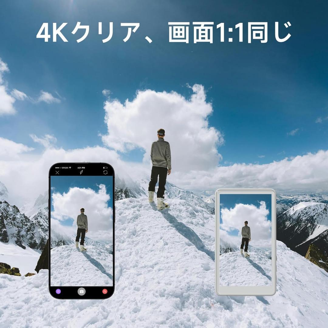 JEVDES iPhone 自撮りモニター 4K セルフィーモニター 自撮り