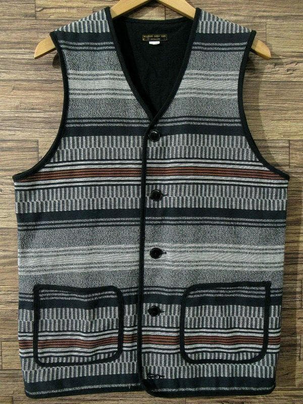 XL 美品 ウエストライド メキシカン ボーダー ラグ ベスト ネイティブ柄