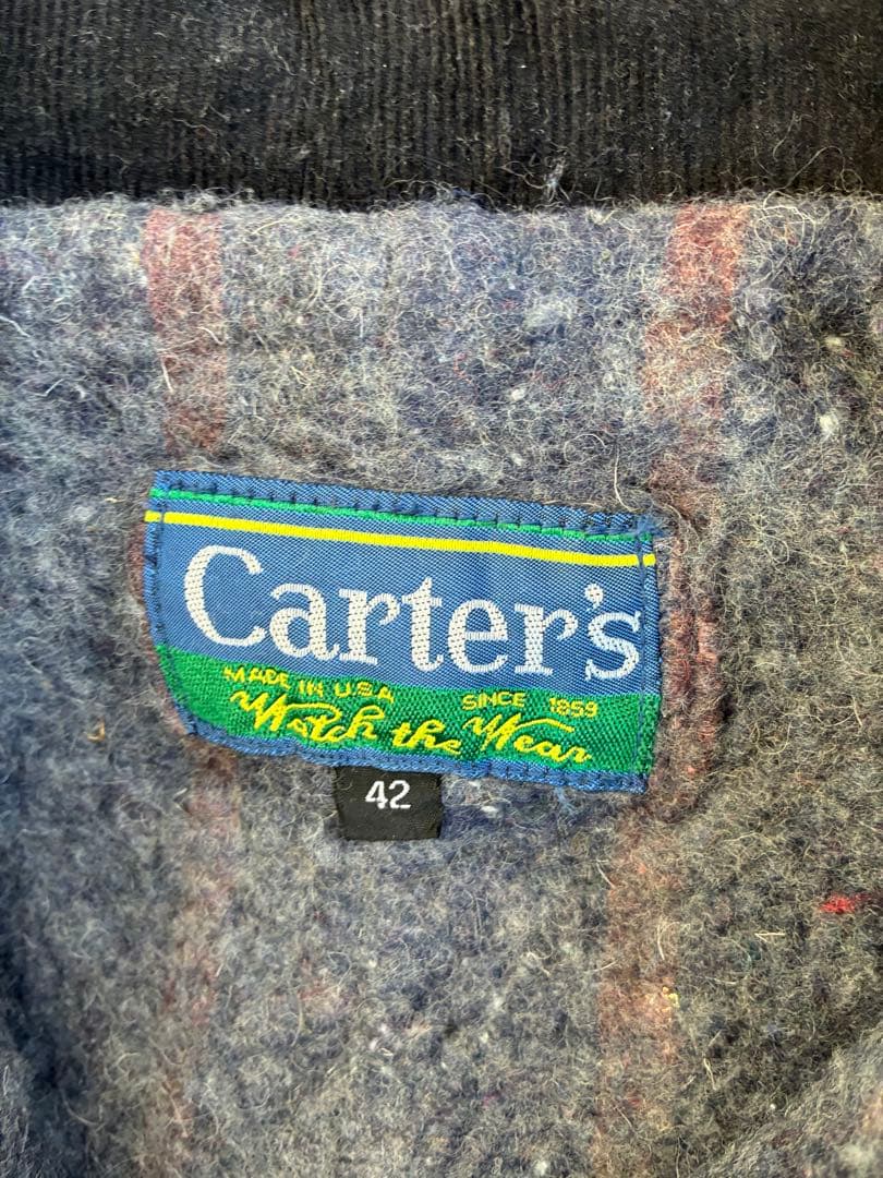 70s USA製 Carter's デニムカバーオール ブランケット 列車タグ