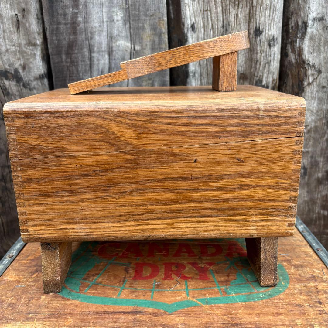 【USA Vintage】 KIWI シューシャインボックス 靴磨き 木箱