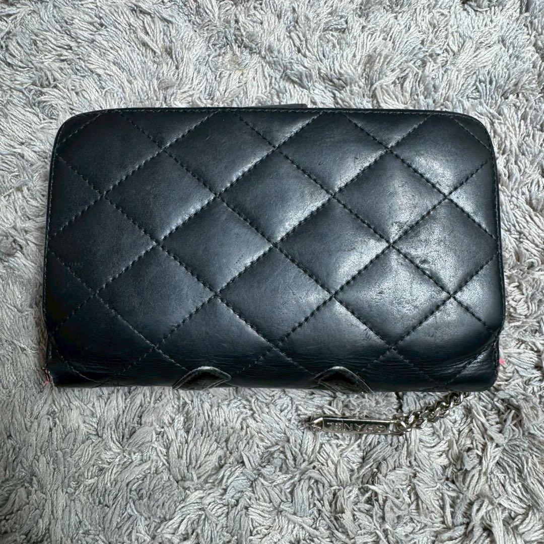 ※状態考慮※CHANEL シャネル 二つ折り財布 ココマーク レザー