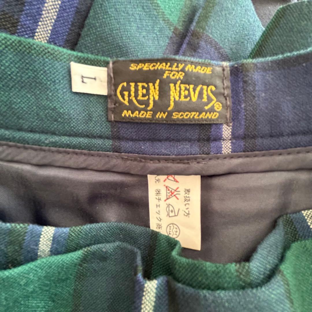タータンチェック ロングプリーツラップスカート　GLEN NEVIS
