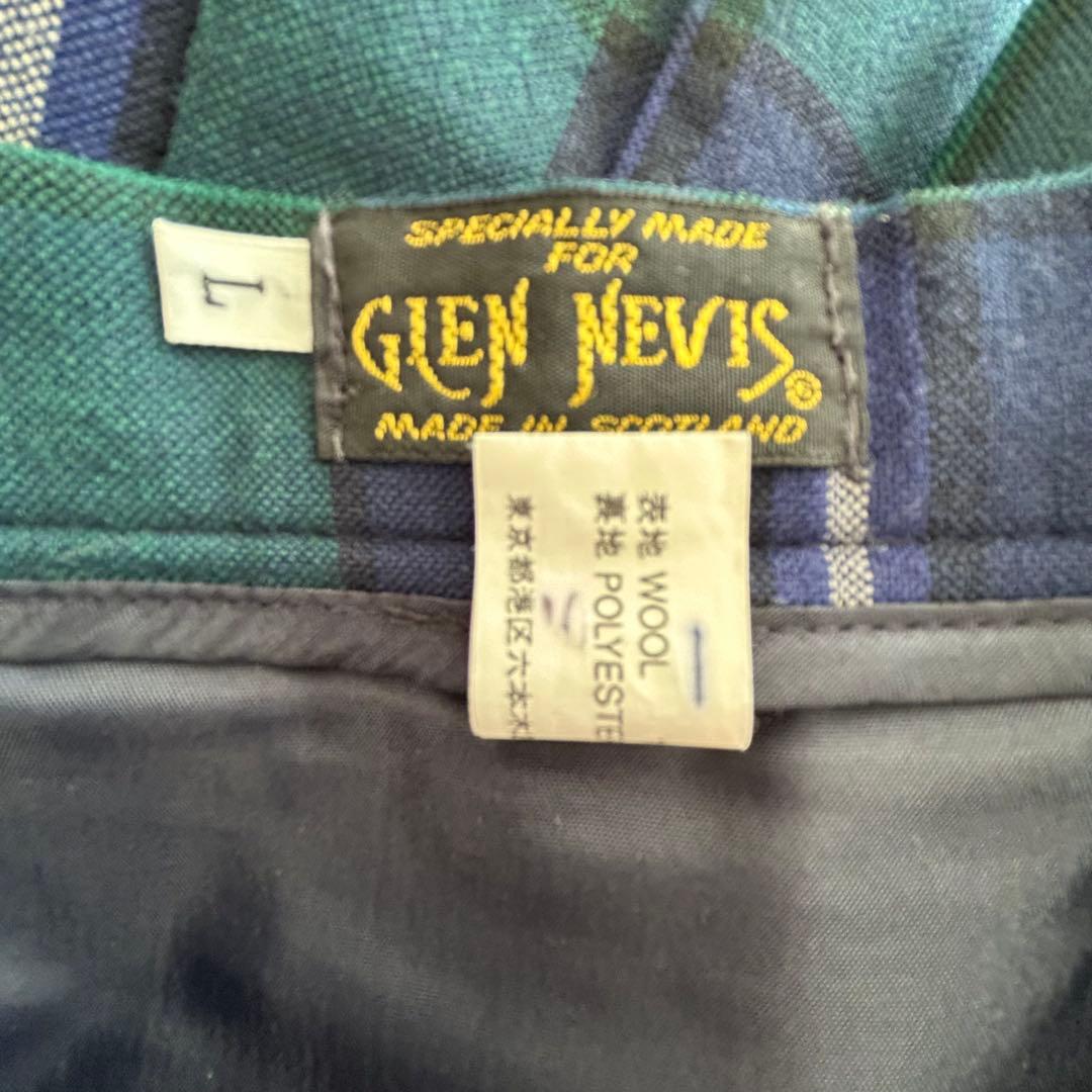 タータンチェック ロングプリーツラップスカート　GLEN NEVIS