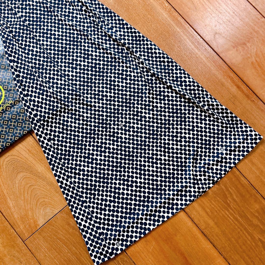 美品トリーバーチ　ワンピース　ドット柄　ネイビー　TORY BURCH 海外XS