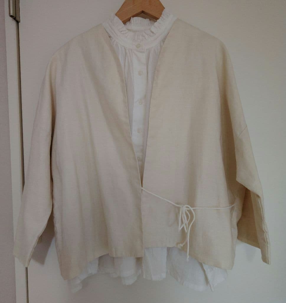 Gauze# ガーゼ HAORI 羽織りノーカラージャケット