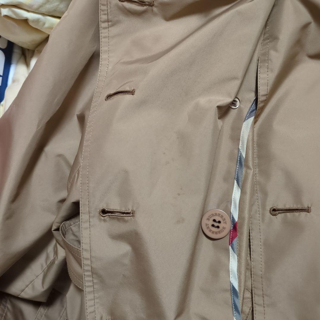 BURBERRY ベージュ トレンチコート　大きいサイズ44 ショート丈フード付
