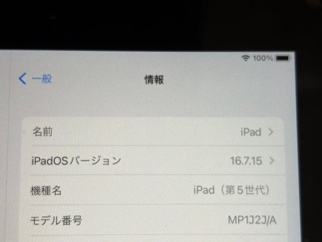 ipad 第5世代 32GB 電池95% 美品