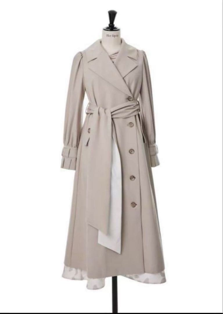 Herlipto❤️Belted Dress Trench Coat taupe