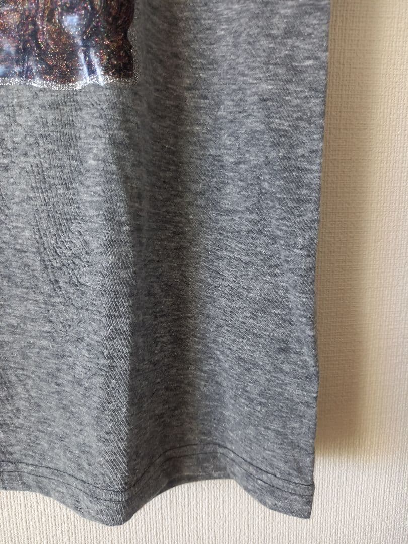 レアNUMBER (N)INE☆03ss☆名作ミラーTシャツ☆霜グレー☆黒トリム