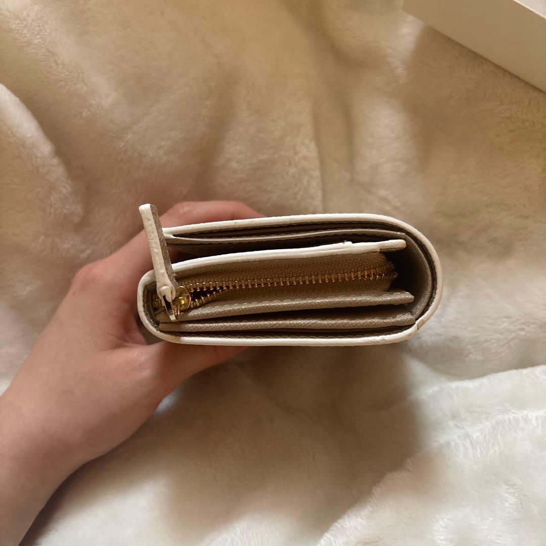 agnès b. 三つ折り財布 ベージュ
