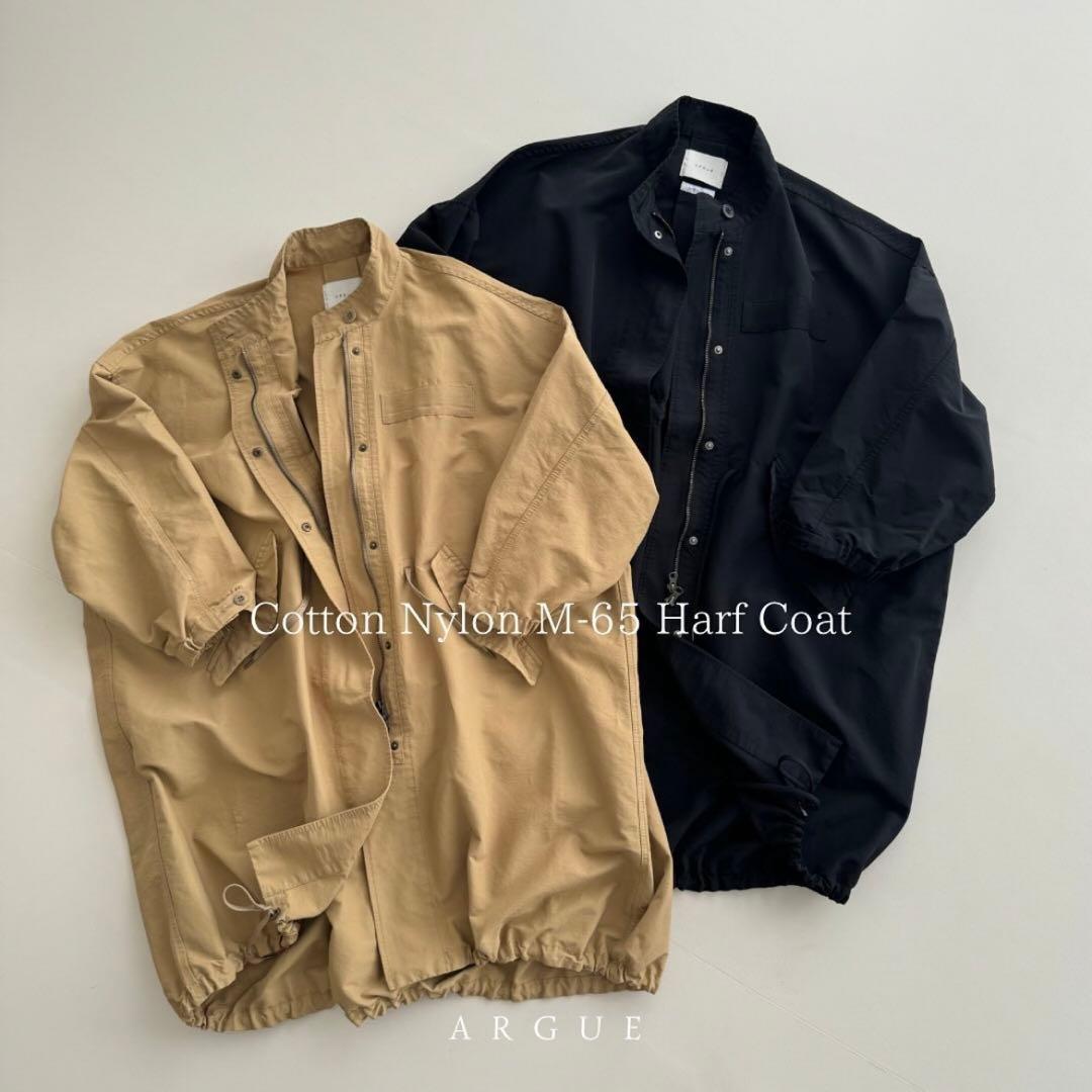 argue◆cotton nylon m-65 half coat argue
