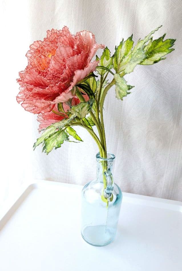 牡丹の花　　　アメリカンフラワー　（ディップフラワー）