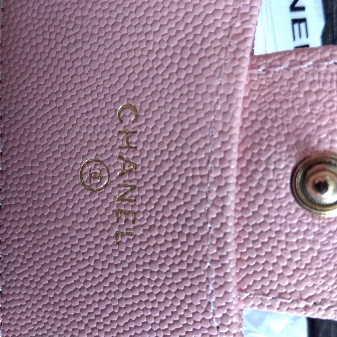 CHANEL ノベルティ　ピンク 三つ折り財布