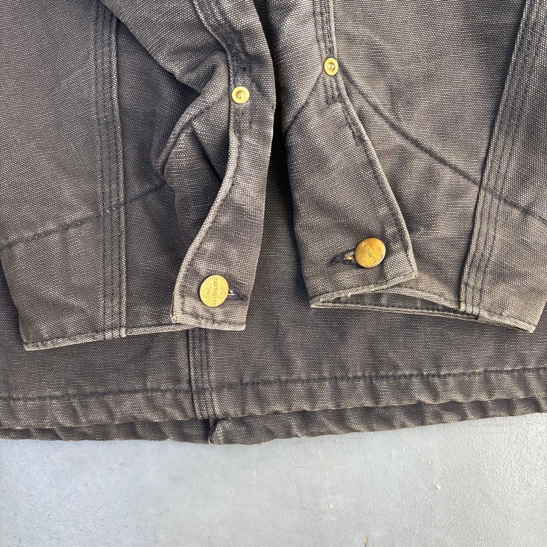 90s USA製 carhartt ミシガンチョアコート ブラック large