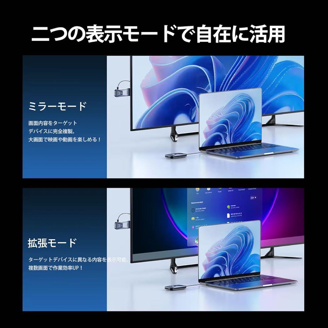 ワイヤレスHDMI 無線 送受信機セット 日本技適認証取得 4K 超低遅延